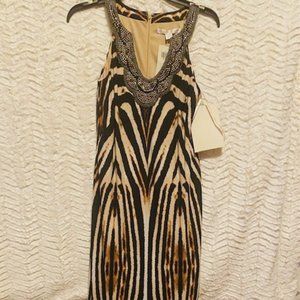 Magnified Zebra Mazi/Brown Multi Beautiful Dress.